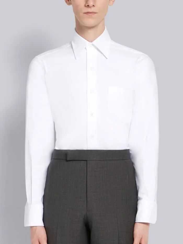 Men Oxford Classic Button Down Shirt White Thom Browne Shirting