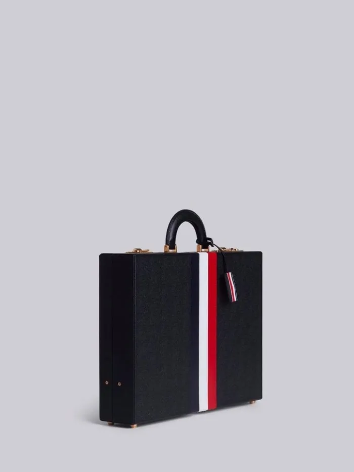 Men Pebble Grain Attached Case Black Thom Browne Handbags and Totes Men Pebble Grain Attached Case Black Thom Browne Handbags and Totes