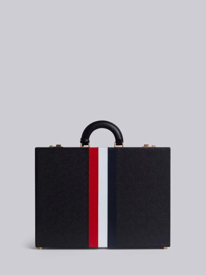 Men Pebble Grain Attached Case Black Thom Browne Handbags and Totes Men Pebble Grain Attached Case Black Thom Browne Handbags and Totes