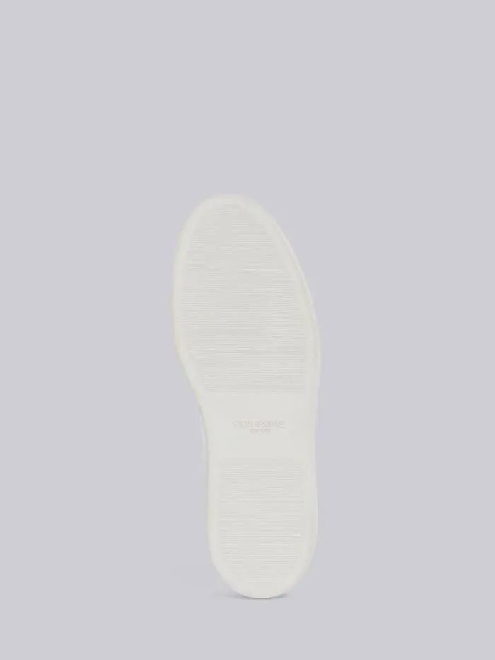 Men Rubber Calfskin Trainer White Thom Browne Sneakers Men Rubber Calfskin Trainer White Thom Browne Sneakers