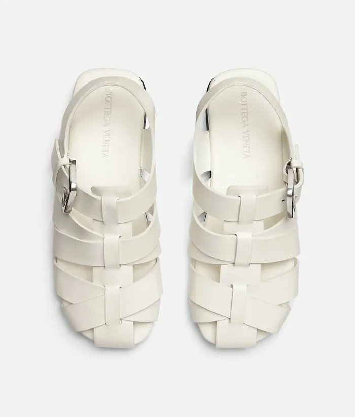 Men Sandals Bottega Veneta Alfie Sandal White