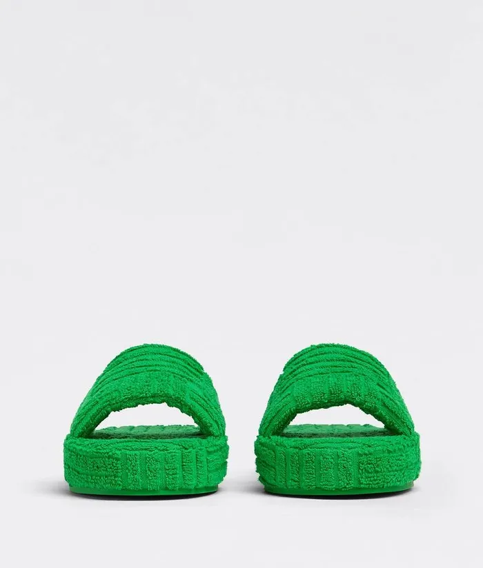 Men Sandals Bottega Veneta Resort Sponge Slide Grass