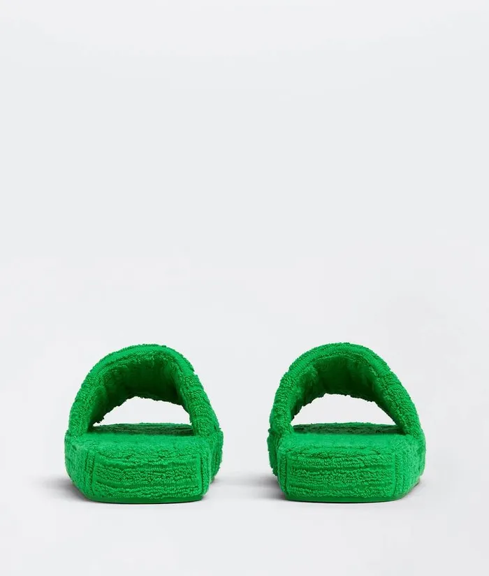 Men Sandals Bottega Veneta Resort Sponge Slide Grass