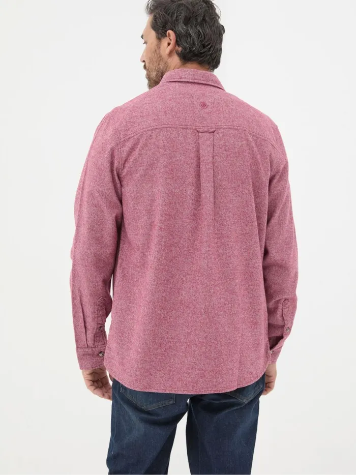 Men Shirts Fat Face Red Long Sleeve Malton Shirt
