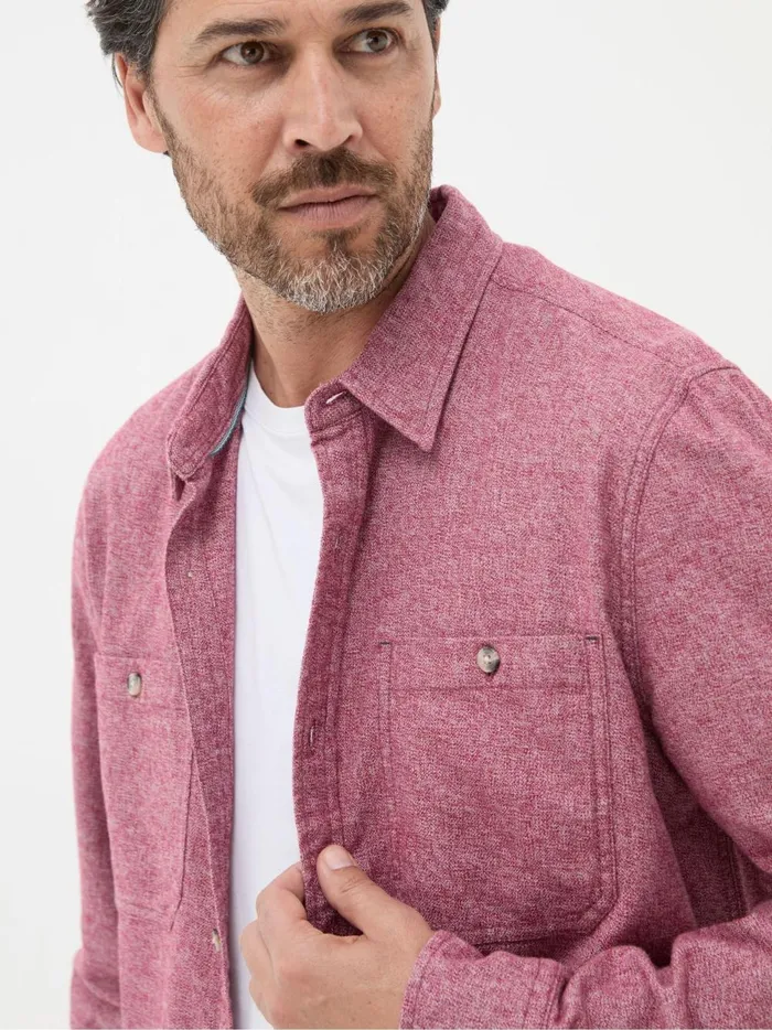 Men Shirts Fat Face Red Long Sleeve Malton Shirt
