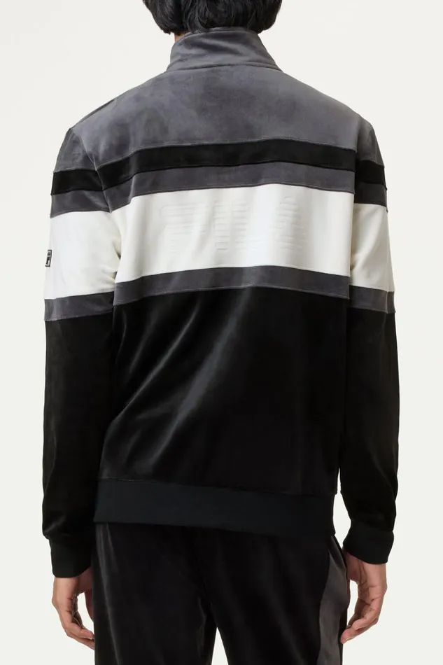 Men Smart Retro Velour Blocked Track Jacket Fila Matching Sets Men Smart Retro Velour Blocked Track Jacket Fila Matching Sets