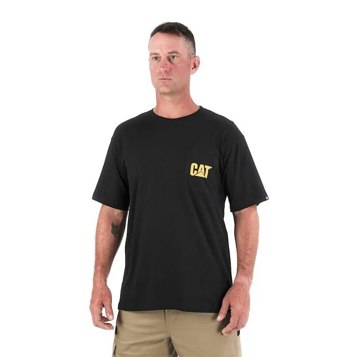 Men Trademark Pocket Tee Cat Footwear Tops and Outerwear