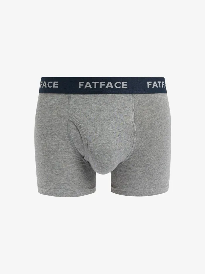 Men Underwear Fat Face BlueGrey Classic Cotton Boxer 3 Pack