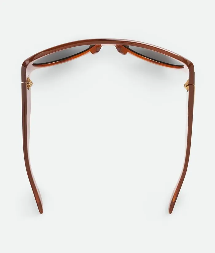 MenWomen Sunglasses Bottega Veneta Scudo Shield Sunglasses Browngrey