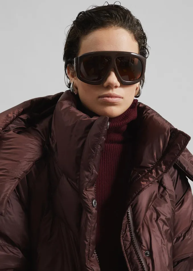 MenWomen The Frankie Shop Port Tanger Mari Sunglasses 8211 Alkakaw AcetateTobacco
