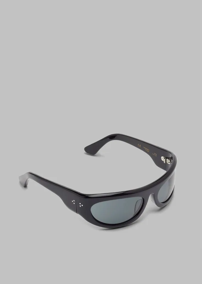 MenWomen The Frankie Shop Port Tanger Safaa Sunglasses 8211 Black AcetateBlack Lens