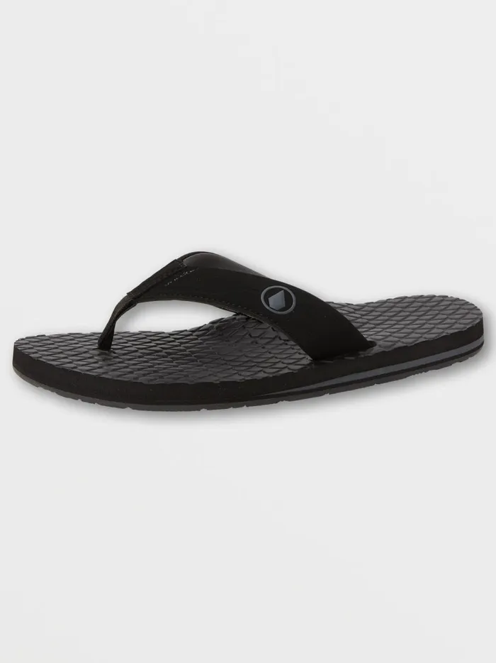 Mens Eco Recliner 2 8211 Black Grey Volcom Sandals