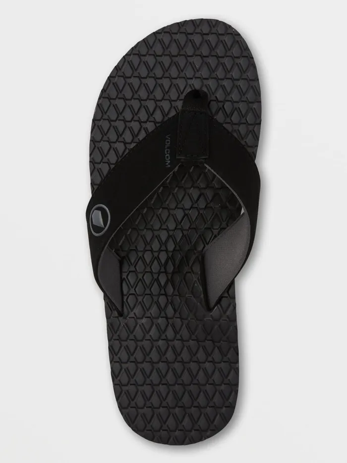 Mens Eco Recliner 2 8211 Black Grey Volcom Sandals