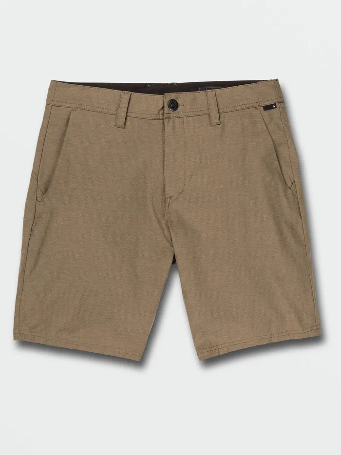 Mens Frickin Cross Shred Slub Shorts 8211 Tarmac Brown Volcom Shorts