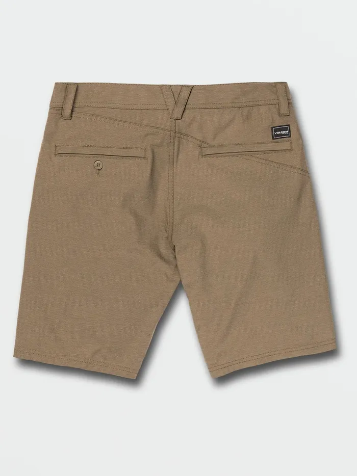 Mens Frickin Cross Shred Slub Shorts 8211 Tarmac Brown Volcom Shorts