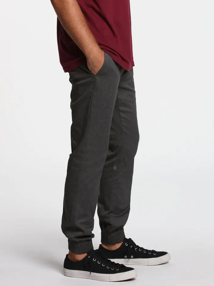 Mens Frickin Slim Jogger Pants 8211 Charcoal Heather Volcom Pants