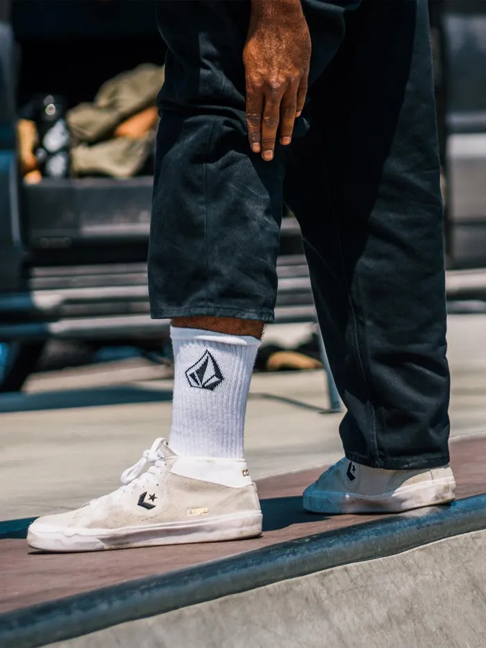Mens Full Stone Socks 3 Pack 8211 White Volcom Socks