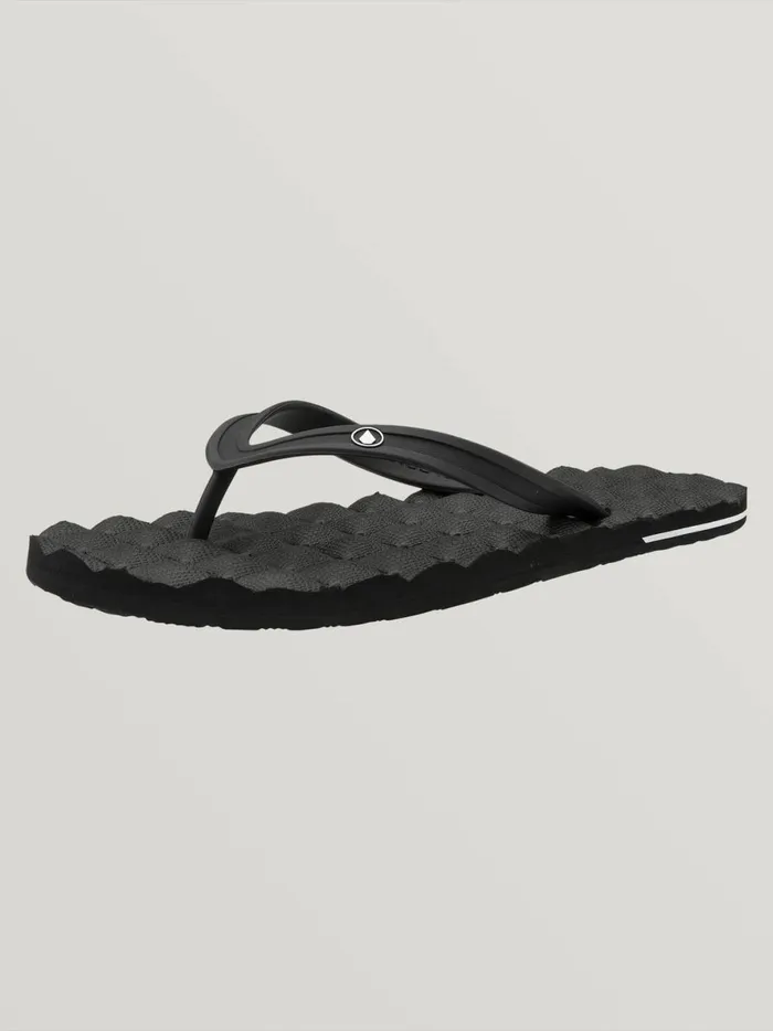 Mens Recliner Rubber 2 Sandals 8211 Black Volcom Sandals