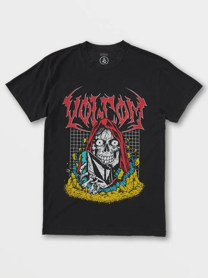 Mens Skate Vitals Crypt Ripper Short Sleeve Tee 8211 Black Volcom TShirts and Tanks