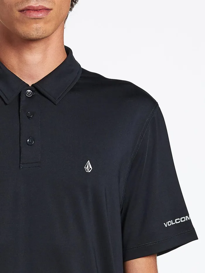 Mens Wowzer Hazard Performance Polo 8211 Black Volcom Shirts and Flannels