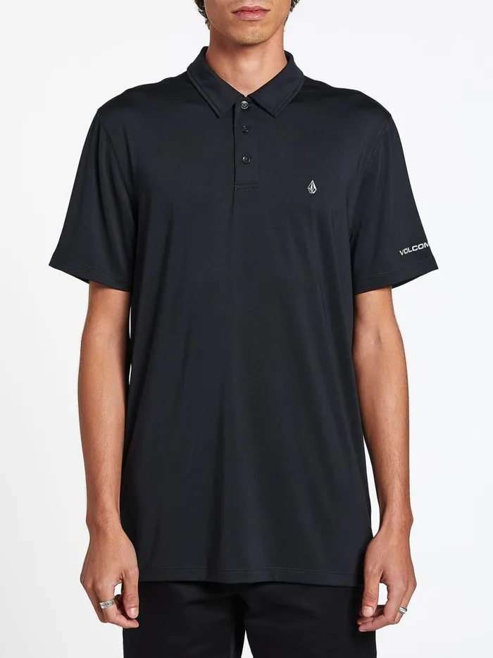Mens Wowzer Hazard Performance Polo 8211 Black Volcom Shirts and Flannels