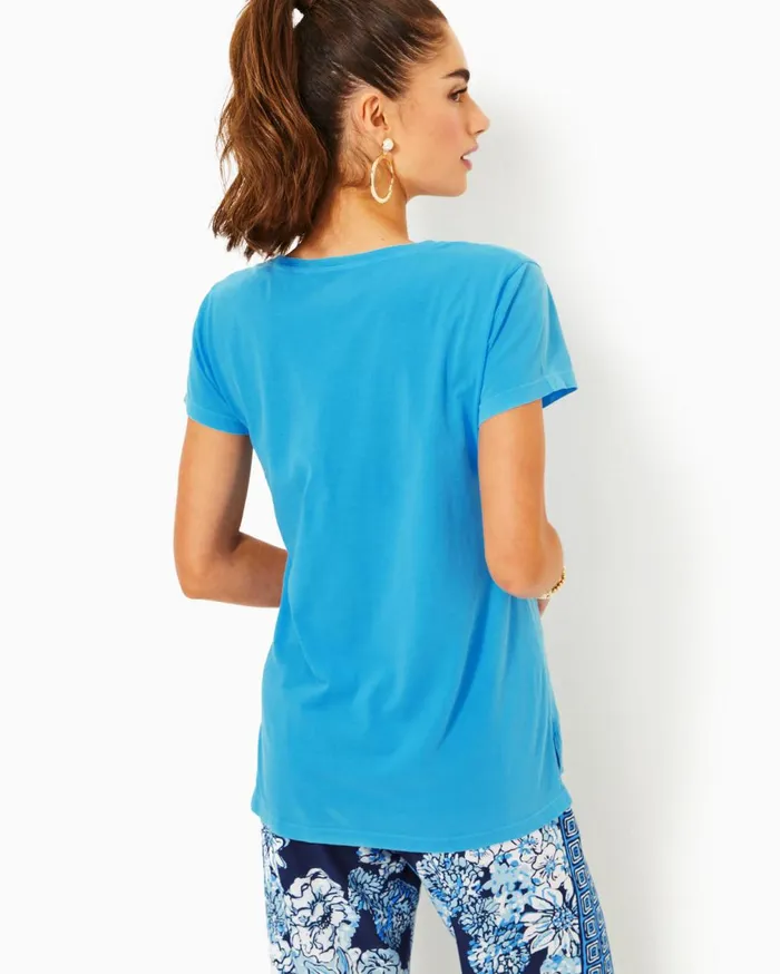 Meredith Tee Multi For The Fans Women Lilly Pulitzer Tops Meredith Tee Multi For The Fans Women Lilly Pulitzer Tops