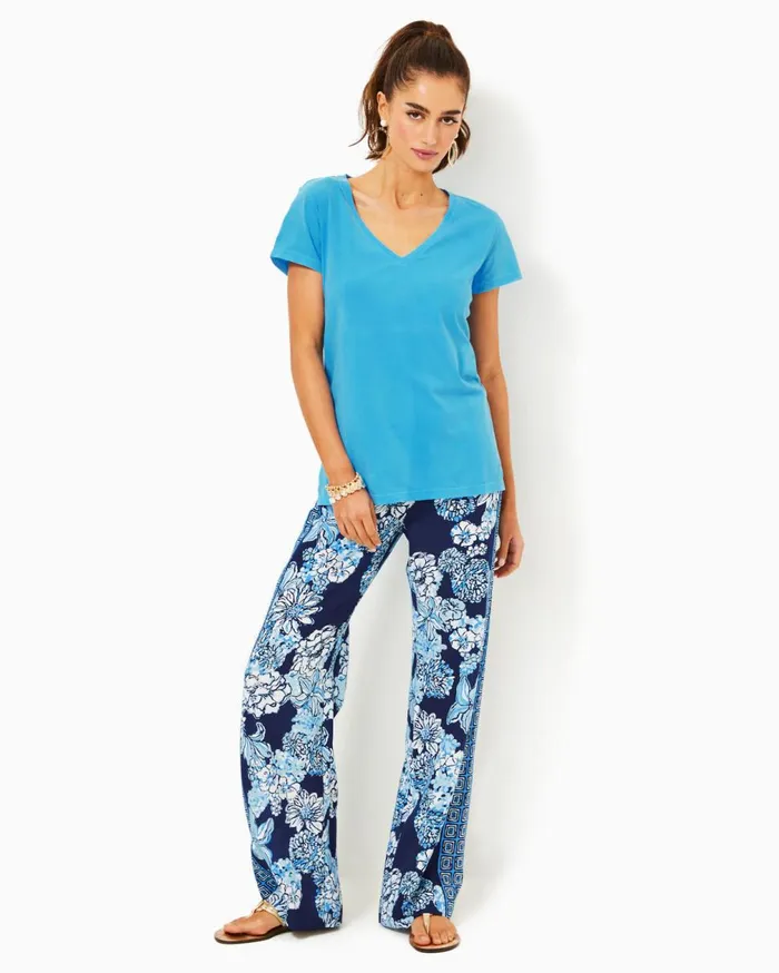 Meredith Tee Multi For The Fans Women Lilly Pulitzer Tops Meredith Tee Multi For The Fans Women Lilly Pulitzer Tops