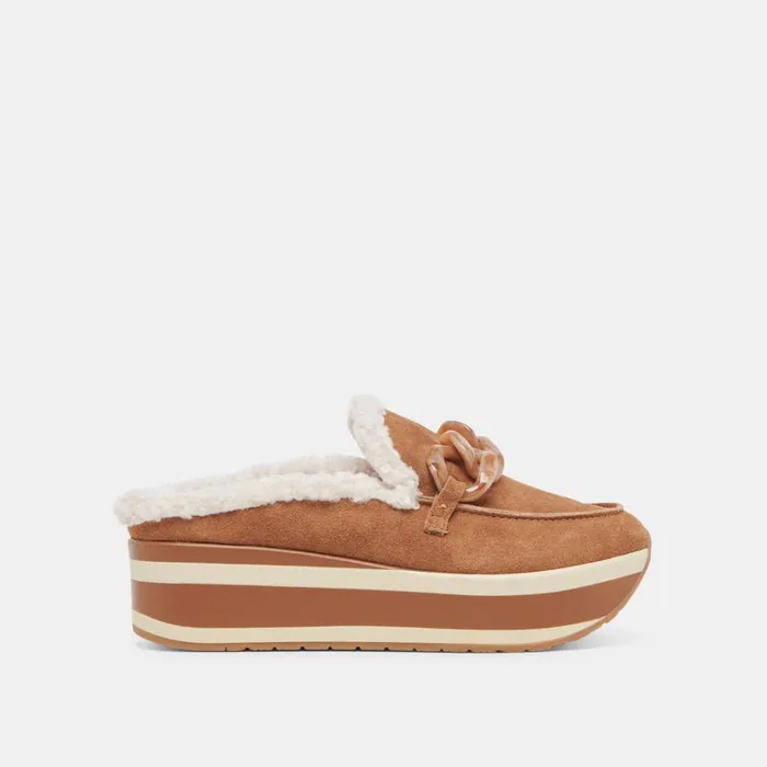 Mules and Clogs Women Dolce Vita Jamey Plush Sneakers Pecan Suede