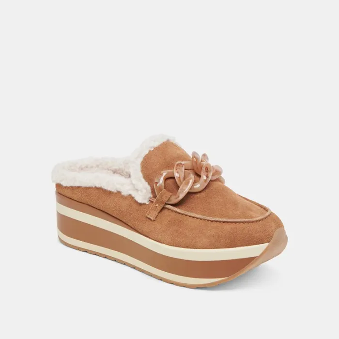 Mules and Clogs Women Dolce Vita Jamey Plush Sneakers Pecan Suede