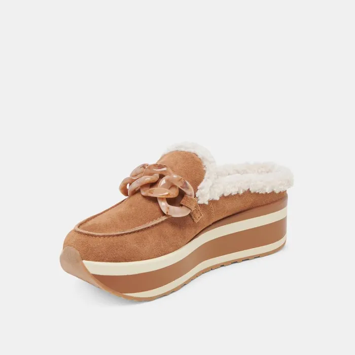 Mules and Clogs Women Dolce Vita Jamey Plush Sneakers Pecan Suede