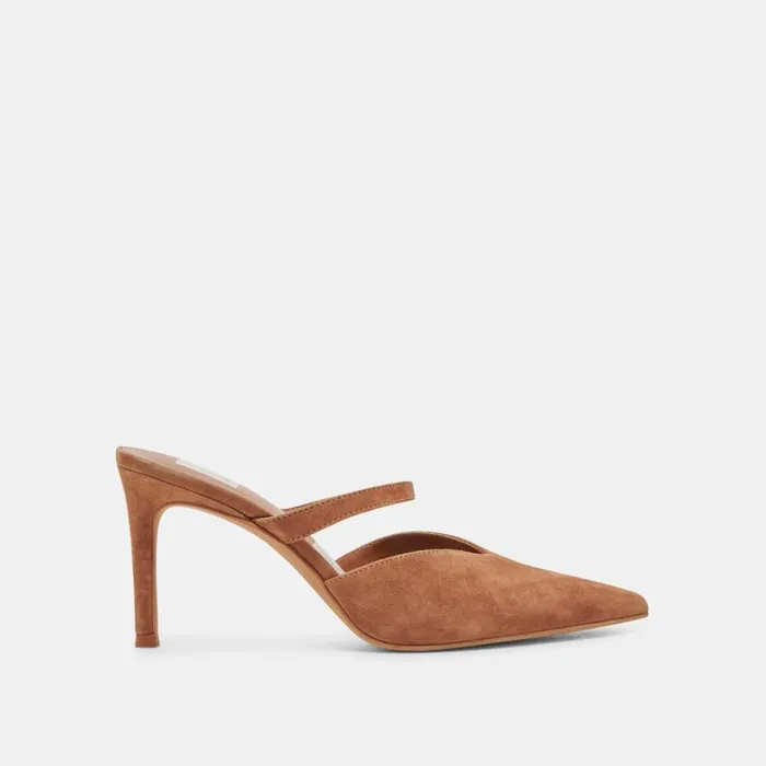 Mules and Clogs Women Dolce Vita Kanika Heels Pecan Suede