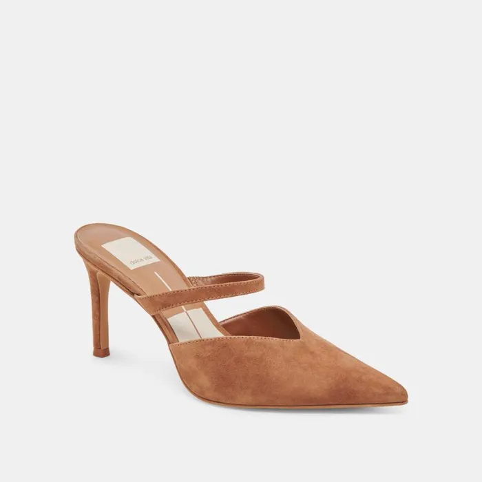 Mules and Clogs Women Dolce Vita Kanika Heels Pecan Suede