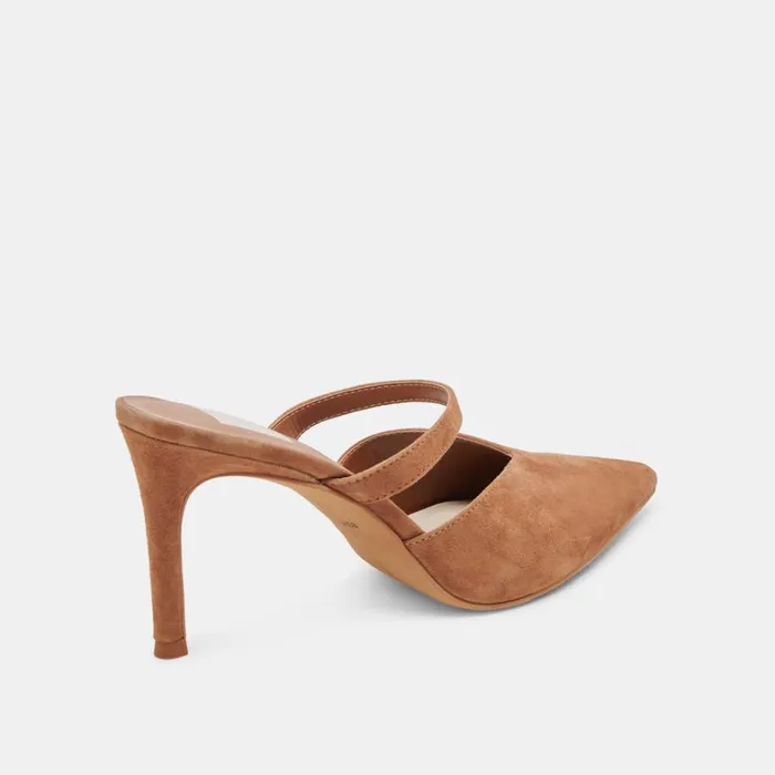 Mules and Clogs Women Dolce Vita Kanika Heels Pecan Suede