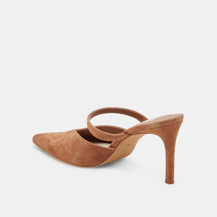 Mules and Clogs Women Dolce Vita Kanika Heels Pecan Suede