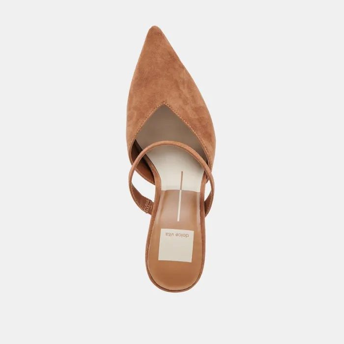 Mules and Clogs Women Dolce Vita Kanika Heels Pecan Suede