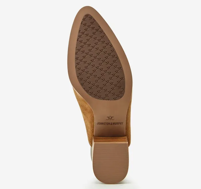 Mules and Loafers Women Johnston and Murphy Trista Mule Whiskey Suede Mules and Loafers Women Johnston and Murphy Trista Mule Whiskey Suede