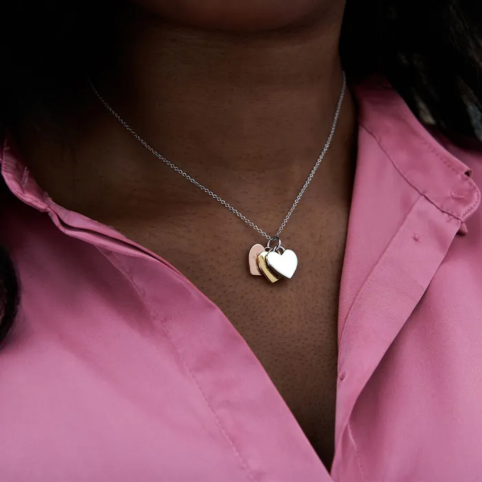 Necklaces Olivia Burton Women Tri Tone Heart Necklace Necklaces Olivia Burton Women Tri Tone Heart Necklace