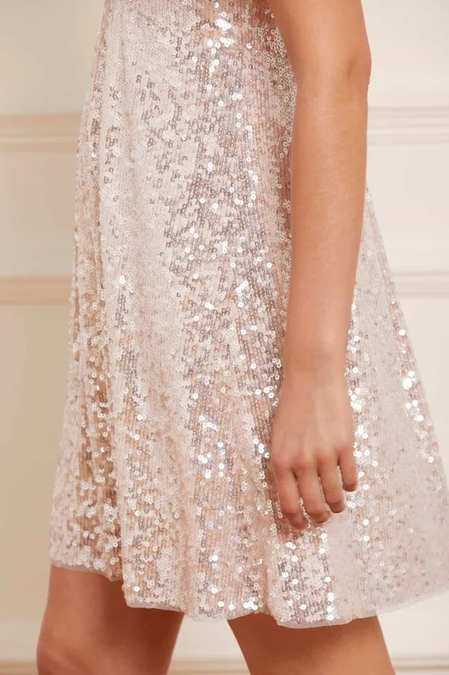 Needle and Thread Mila Gloss Mini Dress Champagne Women Embellished Dresses Needle and Thread Mila Gloss Mini Dress Champagne Women Embellished Dresses