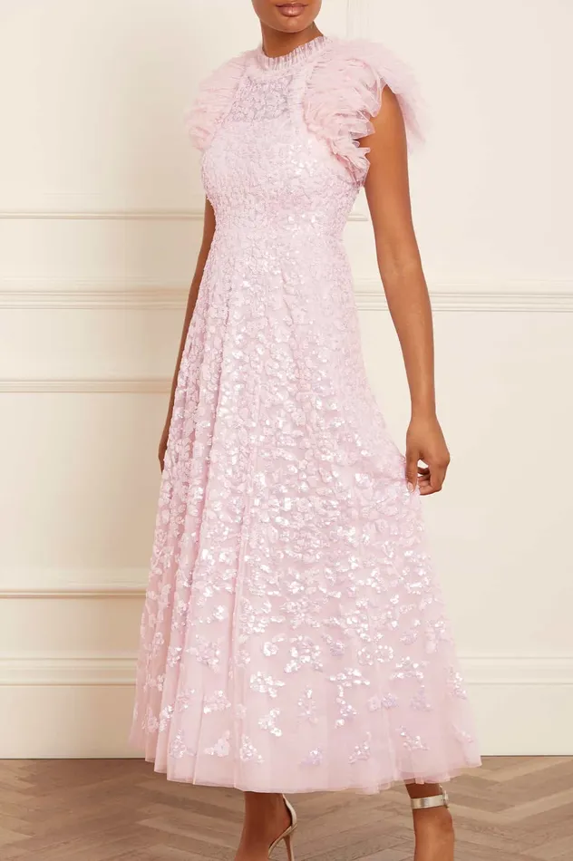 Needle and Thread Sequin Rose Gloss Ankle Gown Pink Women Evening Dresses