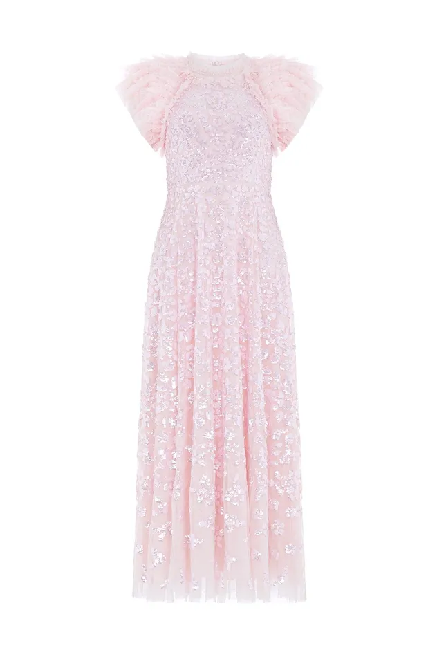 Needle and Thread Sequin Rose Gloss Ankle Gown Pink Women Evening Dresses