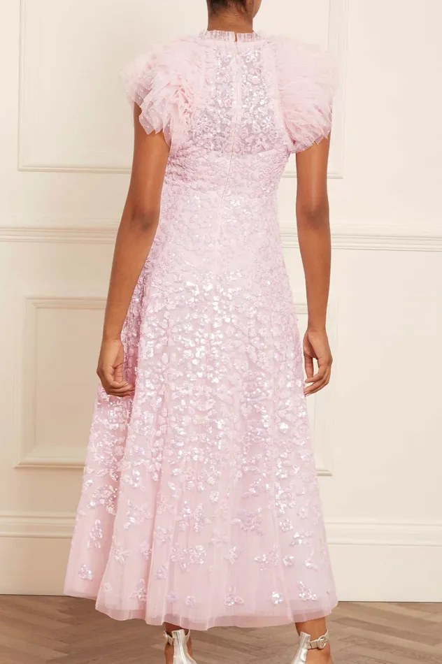 Needle and Thread Sequin Rose Gloss Ankle Gown Pink Women Evening Dresses