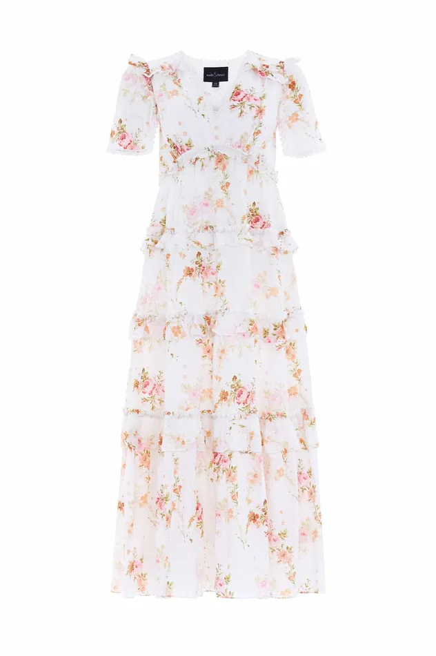 Needle and Thread Trailing Blooms Cotton Lace Ankle Gown Multi Women Day Dresses Needle and Thread Trailing Blooms Cotton Lace Ankle Gown Multi Women Day Dresses