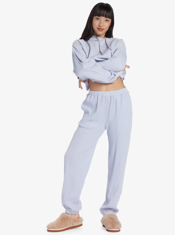 Pants and Jeans Women Roxy Chloe Kim Off Duty Fleece Sweatpants Halogen Blue