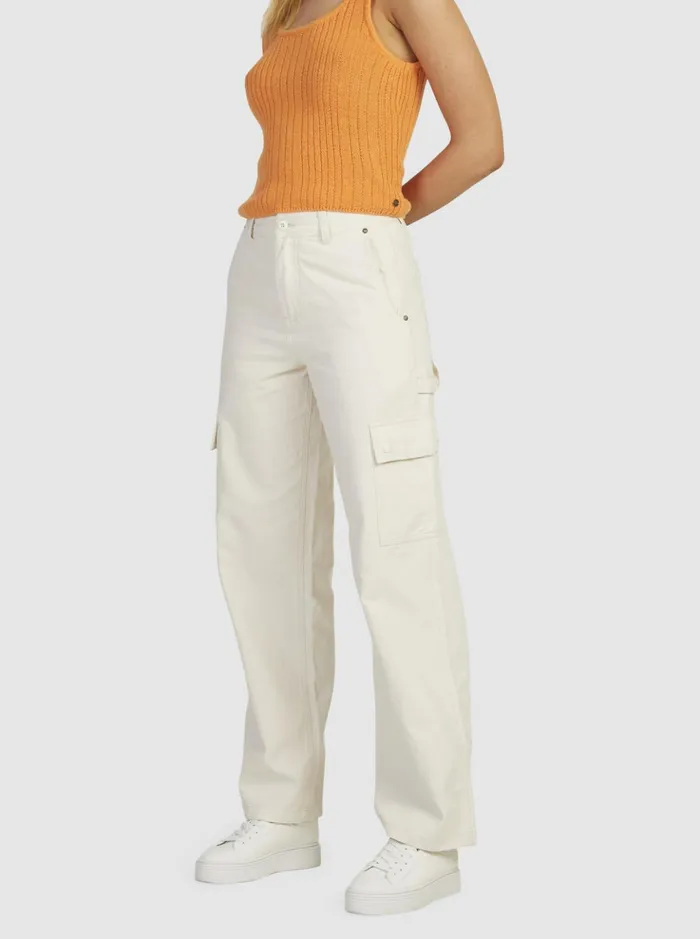 Pants and Jeans Women Roxy Lefty Cargo Trousers Natural