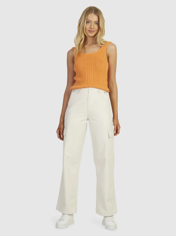 Pants and Jeans Women Roxy Lefty Cargo Trousers Natural