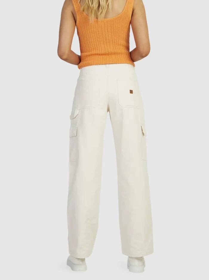 Pants and Jeans Women Roxy Lefty Cargo Trousers Natural