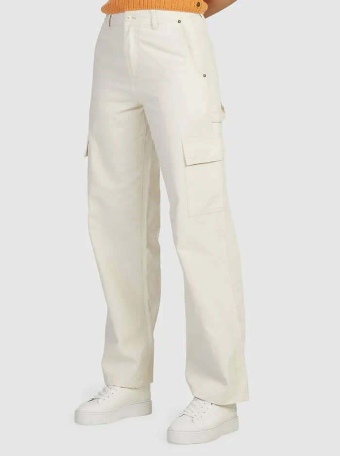 Pants and Jeans Women Roxy Lefty Cargo Trousers Natural