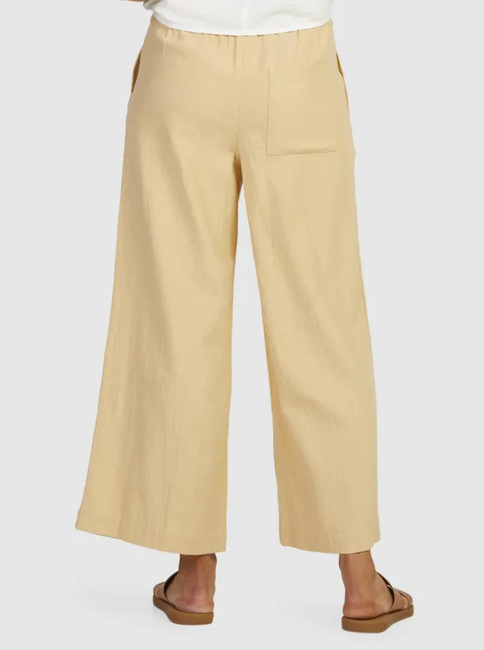Pants and Jeans Women Roxy Lekeitio Bay Beach Trousers Beige