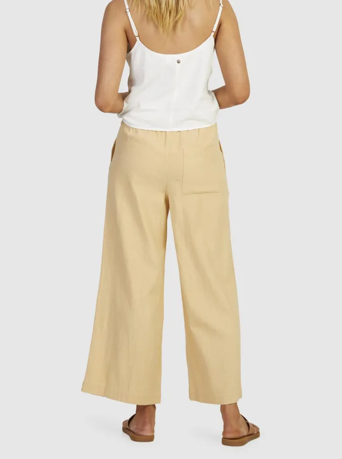 Pants and Jeans Women Roxy Lekeitio Bay Beach Trousers Beige