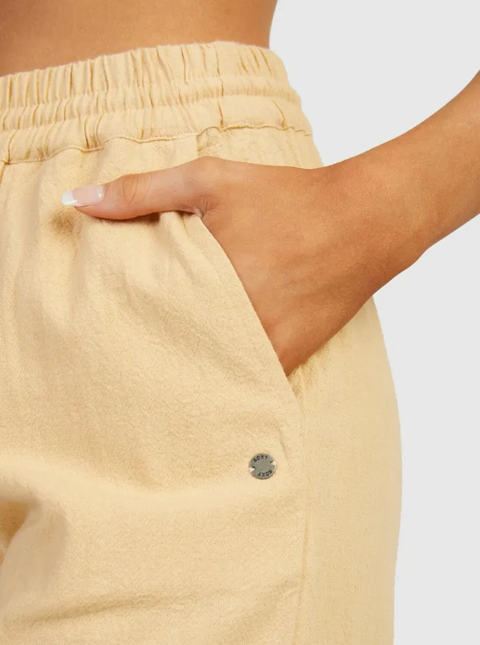 Pants and Jeans Women Roxy Lekeitio Bay Beach Trousers Beige